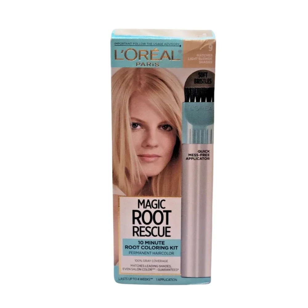 L'Oreal Magic Root Rescue Light Blonde Shade 9 Permanent Root Touch Up Kit Color